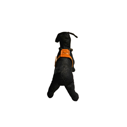 Arnés perro Cuero y cordon negro y oro