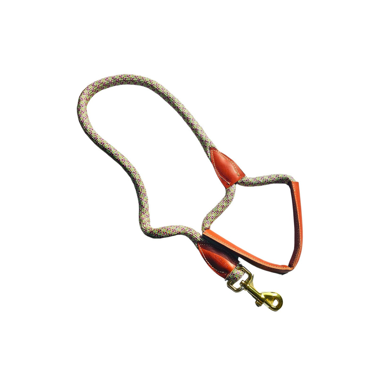 Correa de perro en cuero y cuerda en Multicolor. Flechazo