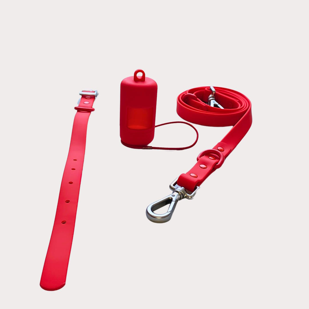 Conjunto collar Acuadog rojo
